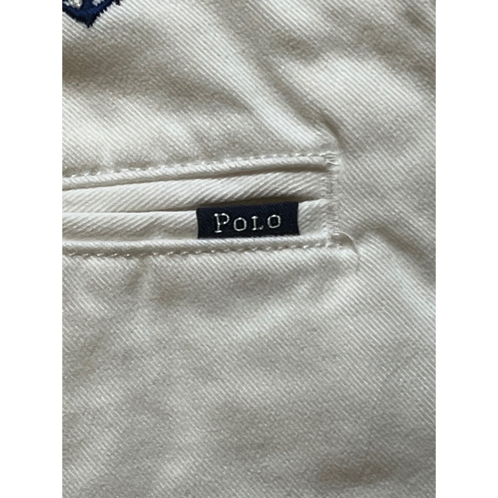 Polo Ralph Lauren Mens Classic Fit White Embroidered Anchor Chino Pants SZ 36 30 - Picture 5 of 12
